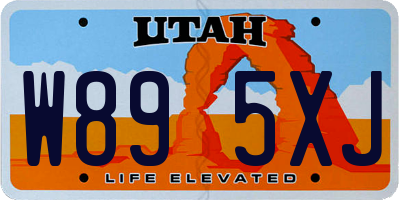 UT license plate W895XJ