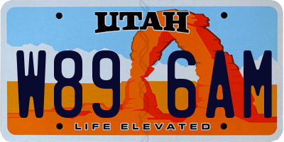 UT license plate W896AM
