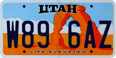UT license plate W896AZ