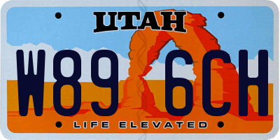 UT license plate W896CH