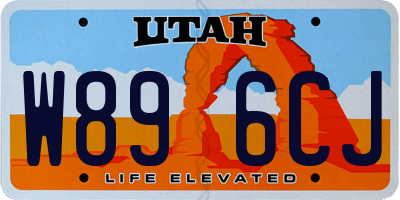 UT license plate W896CJ
