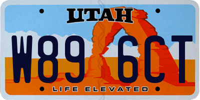 UT license plate W896CT