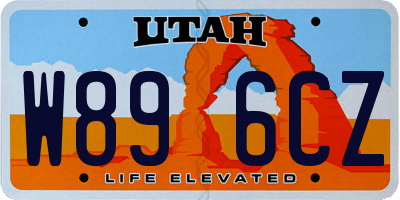 UT license plate W896CZ