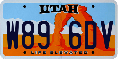 UT license plate W896DV