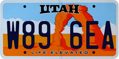UT license plate W896EA