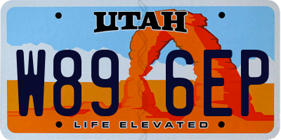UT license plate W896EP