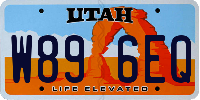 UT license plate W896EQ