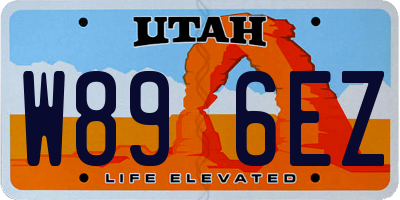 UT license plate W896EZ