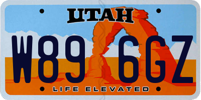 UT license plate W896GZ