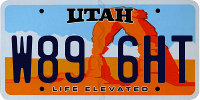 UT license plate W896HT
