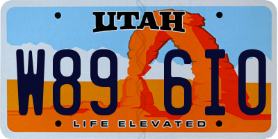 UT license plate W896IO