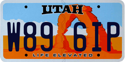 UT license plate W896IP
