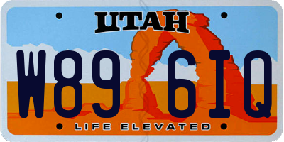 UT license plate W896IQ