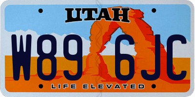 UT license plate W896JC