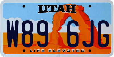 UT license plate W896JG