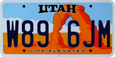 UT license plate W896JM