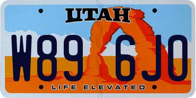 UT license plate W896JO
