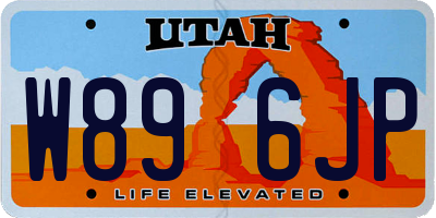 UT license plate W896JP