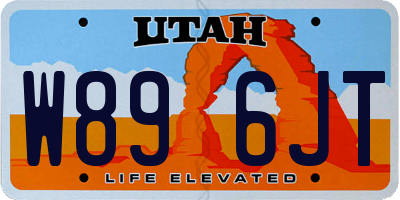 UT license plate W896JT