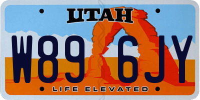 UT license plate W896JY