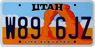 UT license plate W896JZ