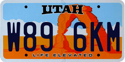 UT license plate W896KM