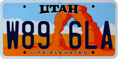 UT license plate W896LA