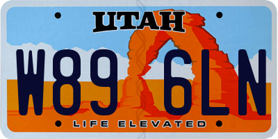 UT license plate W896LN