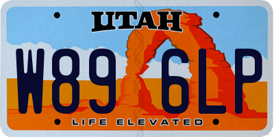 UT license plate W896LP