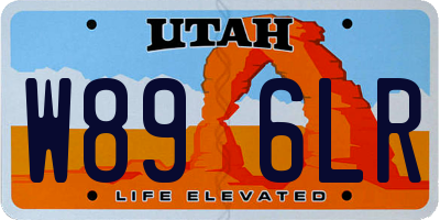 UT license plate W896LR