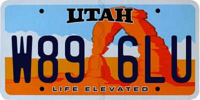 UT license plate W896LU