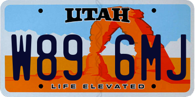 UT license plate W896MJ