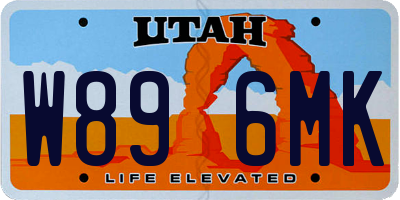 UT license plate W896MK