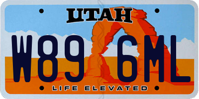 UT license plate W896ML