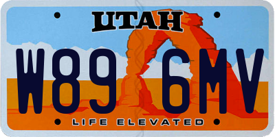 UT license plate W896MV