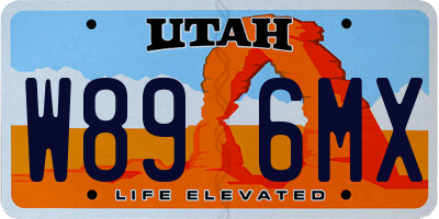 UT license plate W896MX