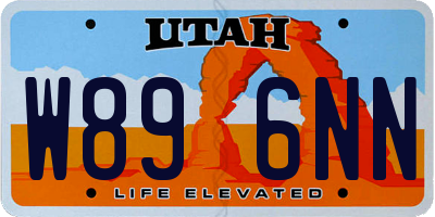 UT license plate W896NN