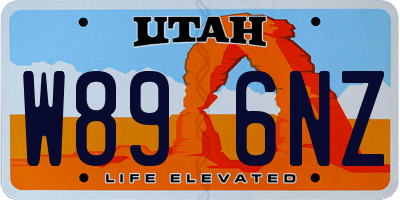 UT license plate W896NZ
