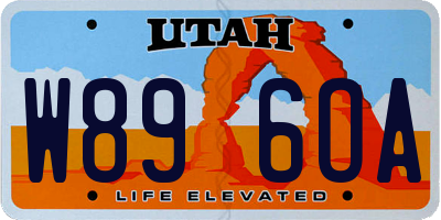 UT license plate W896OA