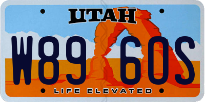 UT license plate W896OS