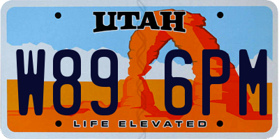UT license plate W896PM