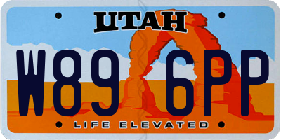 UT license plate W896PP
