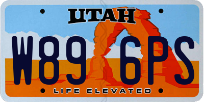 UT license plate W896PS