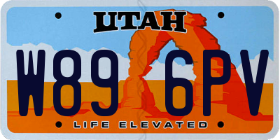 UT license plate W896PV