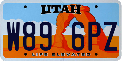 UT license plate W896PZ