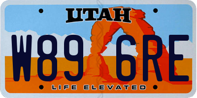 UT license plate W896RE