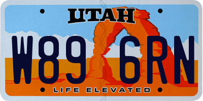 UT license plate W896RN