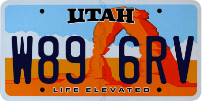 UT license plate W896RV