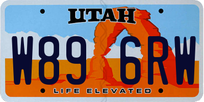UT license plate W896RW