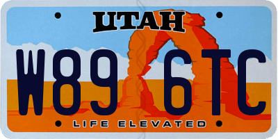 UT license plate W896TC